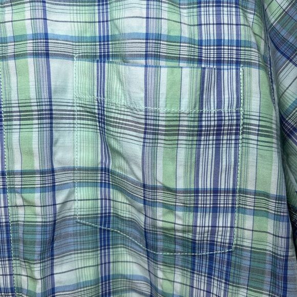 Tommy Bahama The Coconut Point Button Up Shirt Mens Large Green Blue Plaid SS - Picture 4 of 13